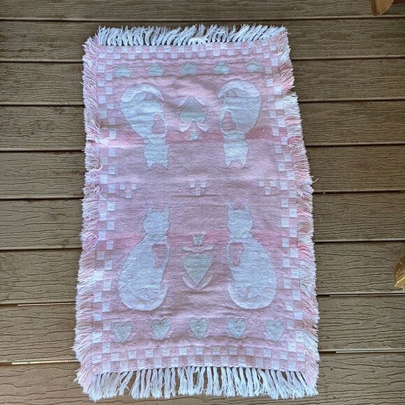 Vintage Bath Mat Handmade - Picture 1 of 10
